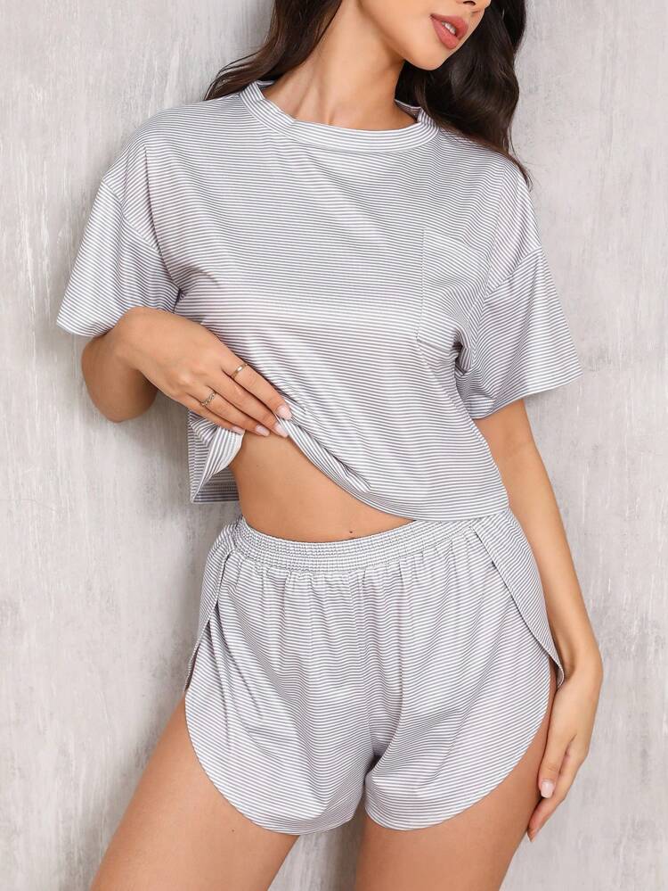 2 Piece Shorts Split Loungewear
