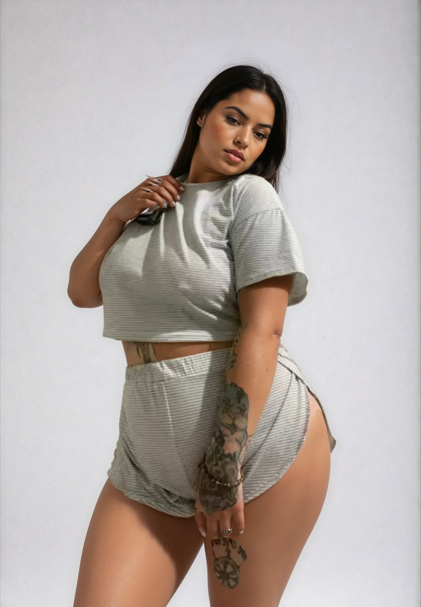 2 Piece Shorts Split Loungewear